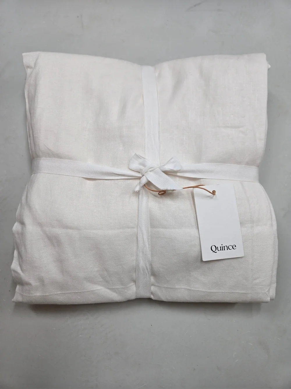 NWT QUINCE Set Of 2 48x96 European Linen Curtains Cream 0424